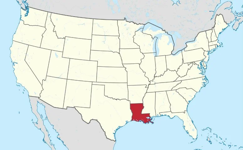 Штат Луизиана на карте США | Блог о США American liFE