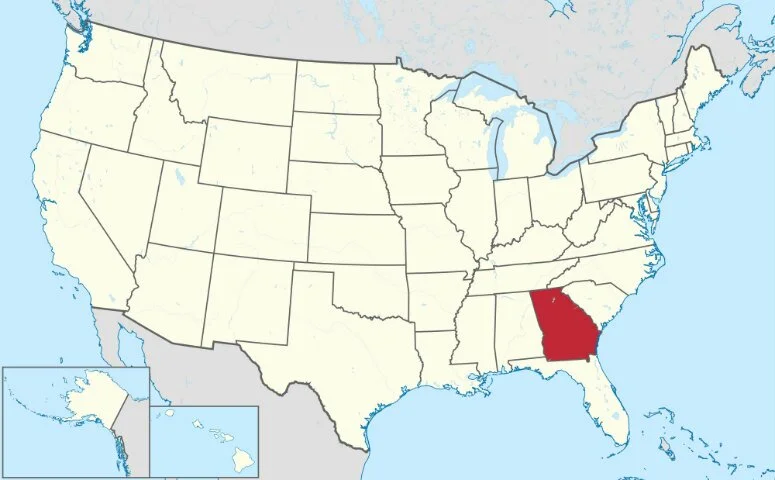 Штат Джорджия на карте США. Блог о Джорджии American liFE