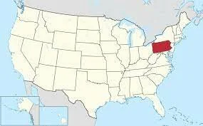 Пенсильвания на карте США | Блог о жизни в США Елены Бекстер American liFE